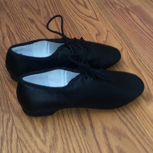 theatricals adult lace up black jazz shoes